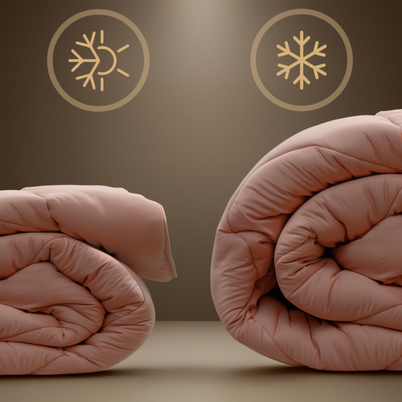 Одеяло шерстяное Eco Light Coral №1737 шерсть микросатин (супер теплое) - 3