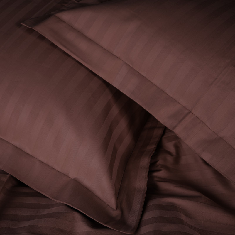 Комплект постельного белья Сатин TEENAGER Satin Stripe 30-0006 Dark Brown - 2