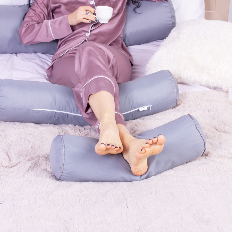 Подушка-валик №8342 Eco Line Gray Tencel - 5