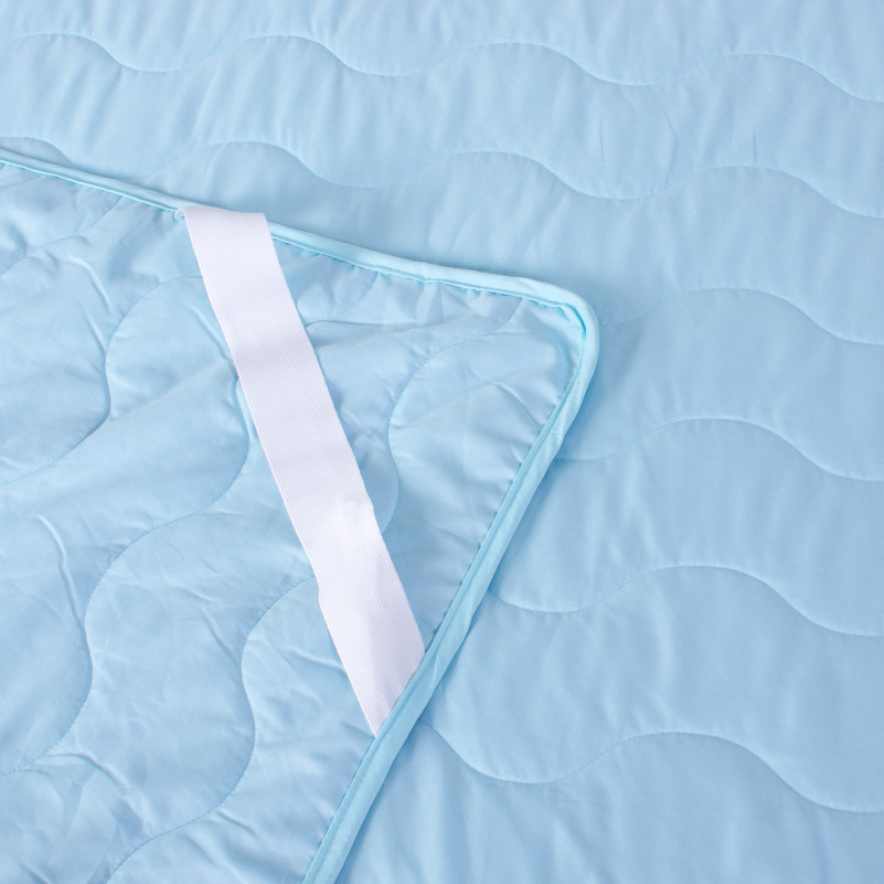 Наматрацник №1716 Eco Light Blue (Wool) (звичайний з гумкою по кутах) - 6