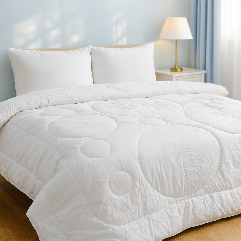 Ковдра вовняна №0785-4 Bianco (вовна) чохол (100% бавовна) літо Фото - 6