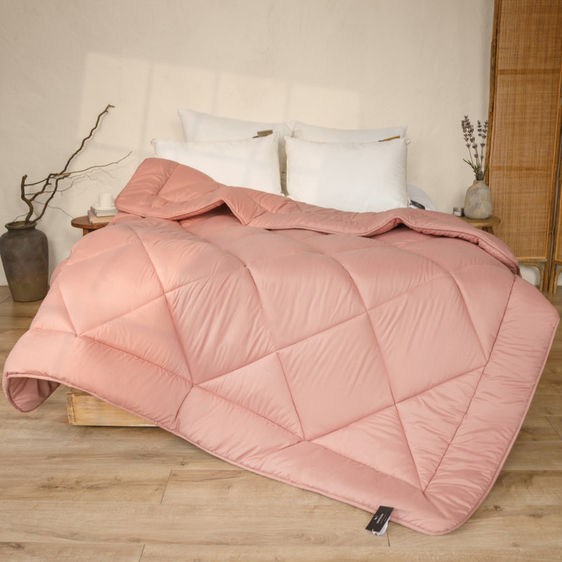 Одеяло шерстяное Eco Light Coral №1737 шерсть микросатин (супер теплое)