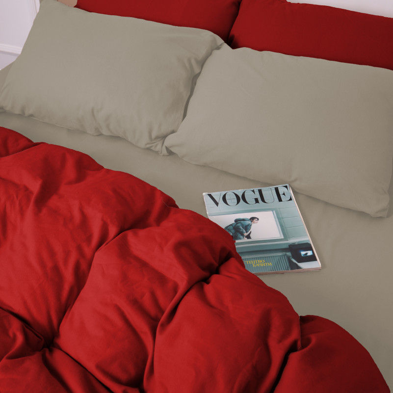 Комплект постельного белья JUNIOR Фланель 004-009 Cappuchino/Red - 4