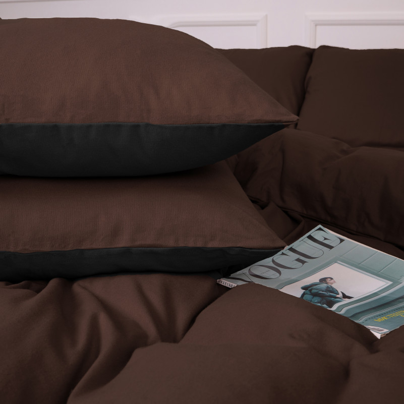 Комплект постельного белья TEENAGER Фланель 002-003 Black/Brown - 6