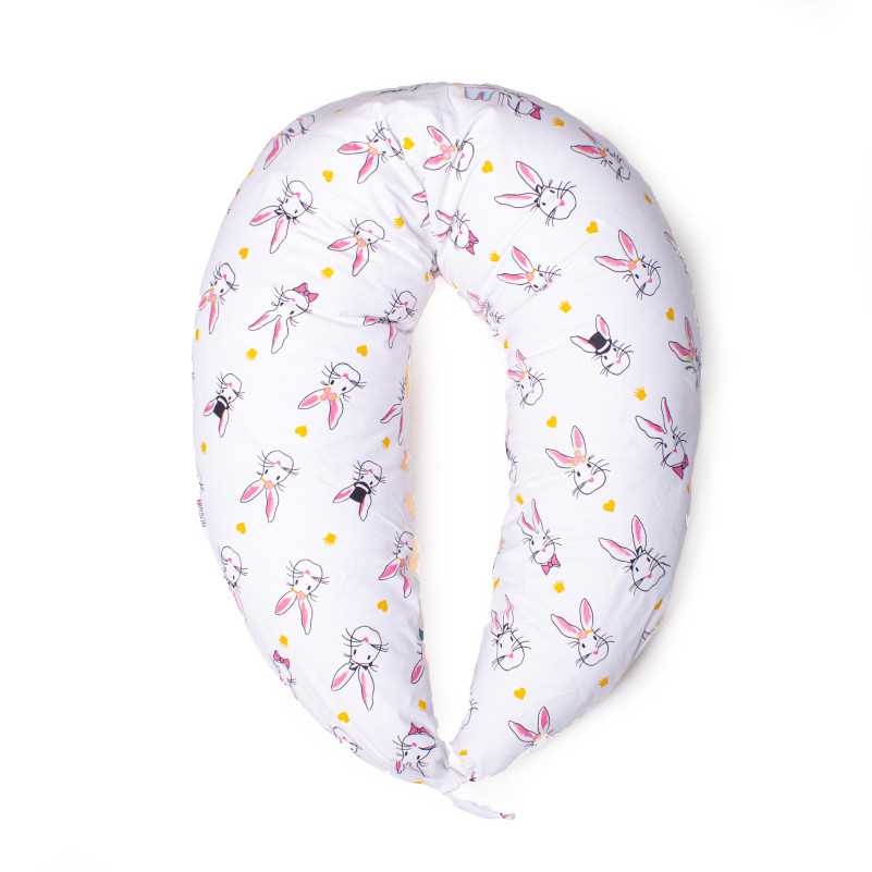 Подушка для вагітних та годування №8663 Print Line 17-0529 Bunnies white 100% Memory - 10