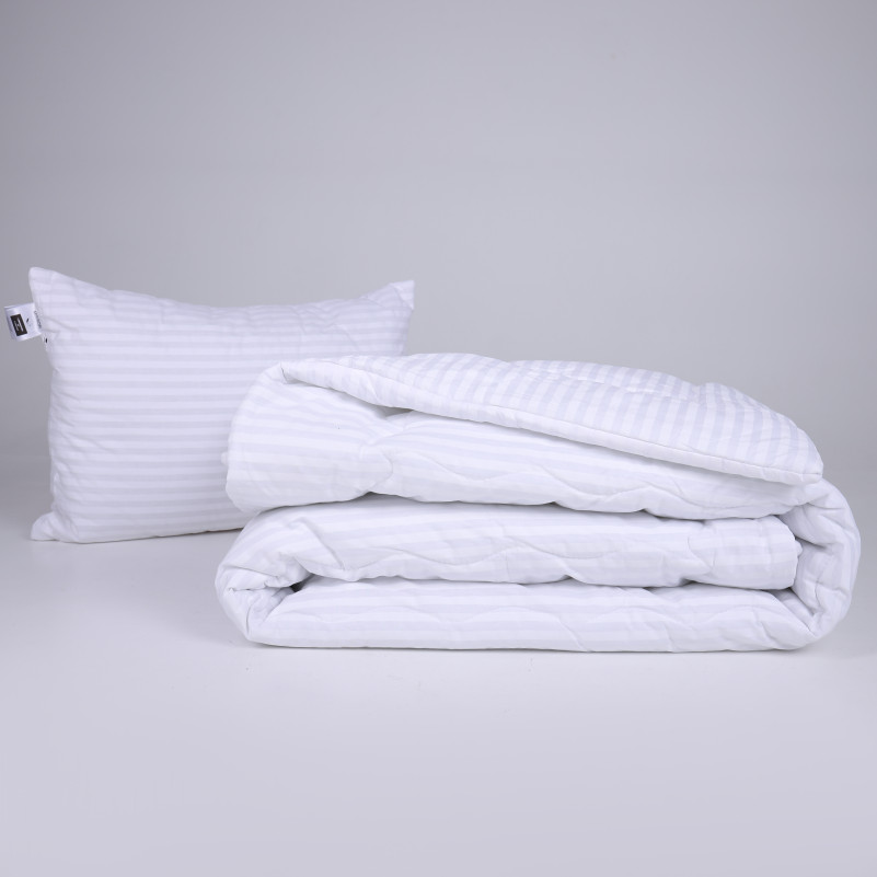 Одеяло шерстяное №189-3 Сolor Fun Line 17-0605 Stripe White шерсть бязь (зима) - 2