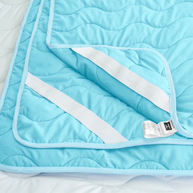 Наматрацник №1716 Eco Light Blue (Wool) (звичайний з гумкою по кутах) - 10