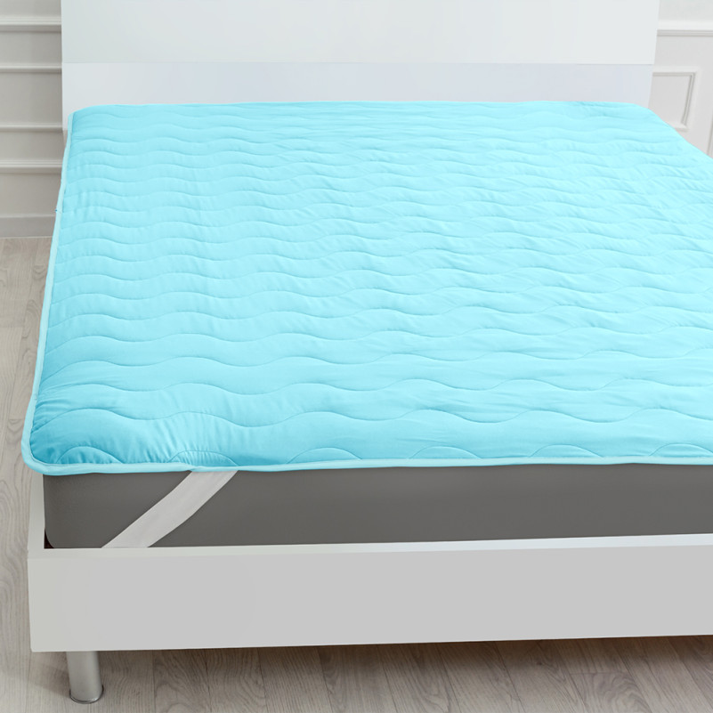 Наматрацник №1716 Eco Light Blue (Wool) (звичайний з гумкою по кутах) - 8