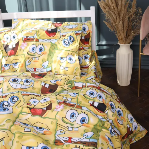 Комплект постельного белья Бязь JUNIOR 17-0804 Funny Sponge Bob - 2