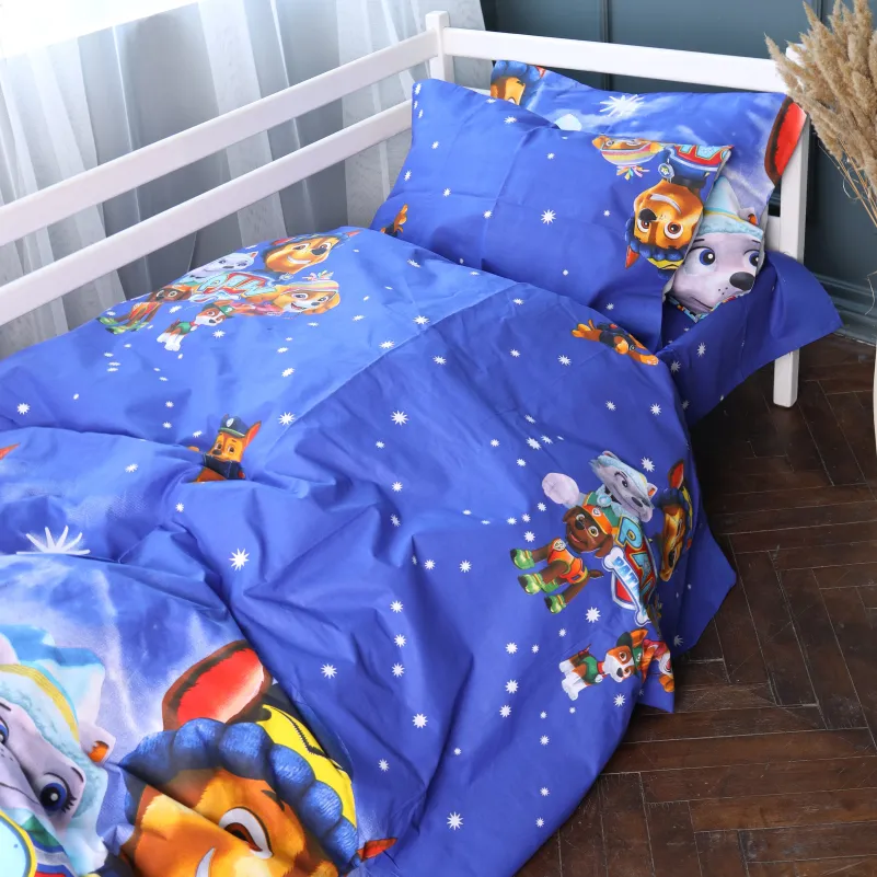 Комплект постельного белья Бязь JUNIOR 17-0794 Paw Patrol Winter blue - 3