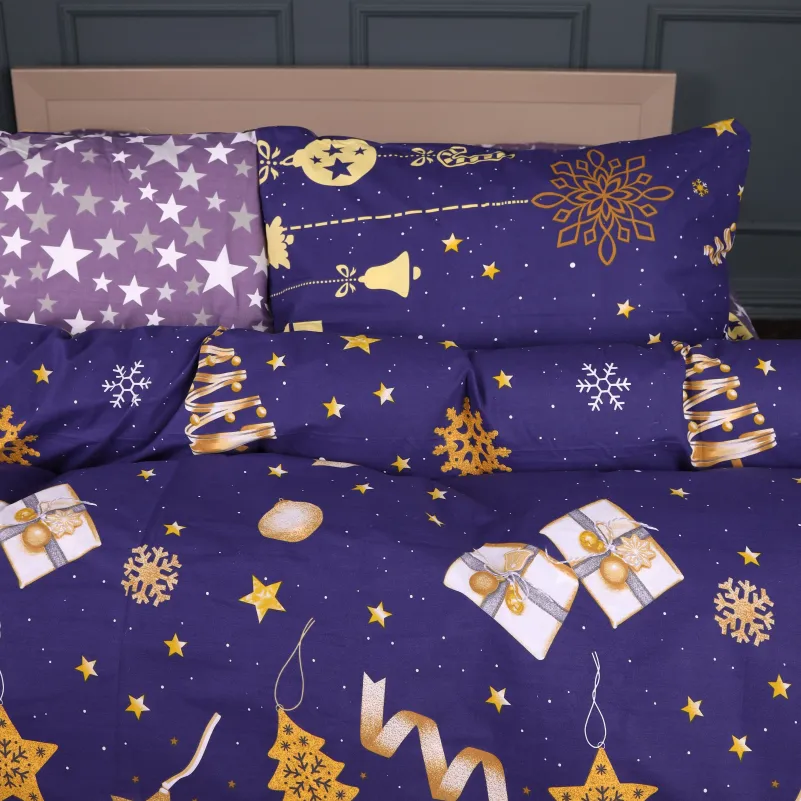 Комплект постельного белья Ranforce Elite TEENAGER 17-0877 Midnight Christmas - 1