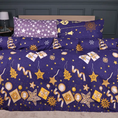 Комплект постельного белья Ranforce Elite TEENAGER 17-0877 Midnight Christmas