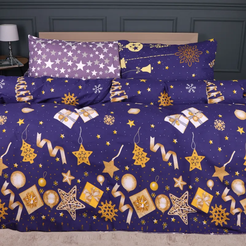 Комплект постельного белья Ranforce Elite TEENAGER 17-0877 Midnight Christmas