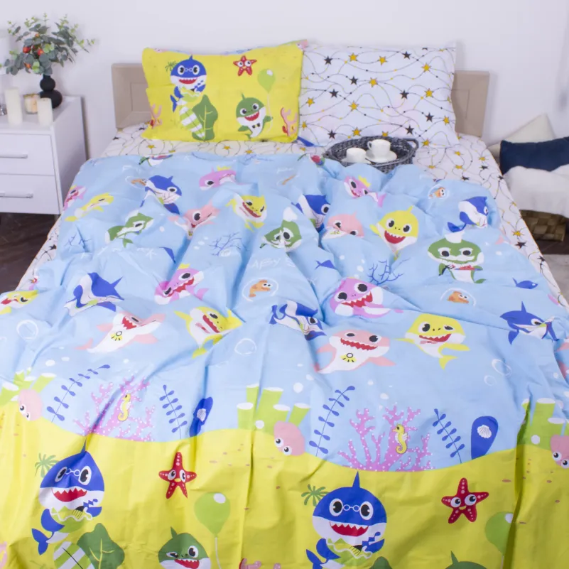 Комплект постельного белья Бязь JUNIOR 17-0522 Sharks are fun