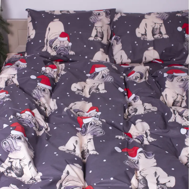Комплект постельного белья  Бязь LITTLE KIDS 17-0598 New Year's pug - 3