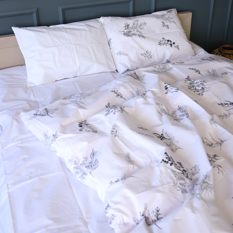 Комплект постельного белья Бязь 17-0956 White Botanica