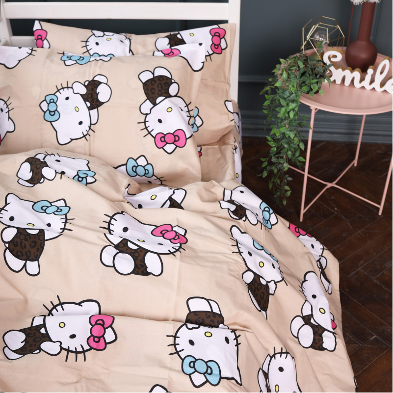 Наволочка Бязь 17-0866 Hello Kitty Style