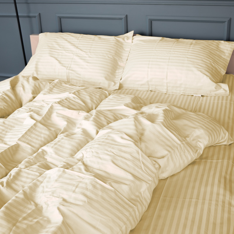 Комплект постельного белья Сатин JUNIOR Satin Stripe 30-0002 Soft Yellow