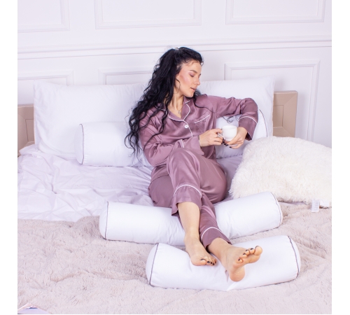 Подушка-валик №8347 Naturale Line 11-2107 White BamBoo