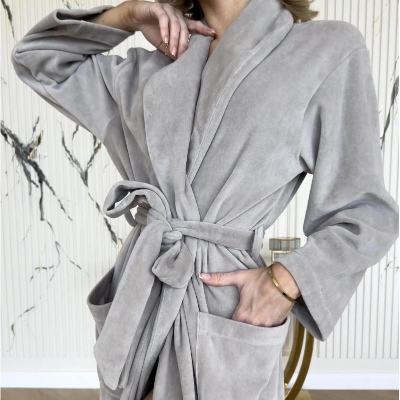Халат "Velour Grace" gray