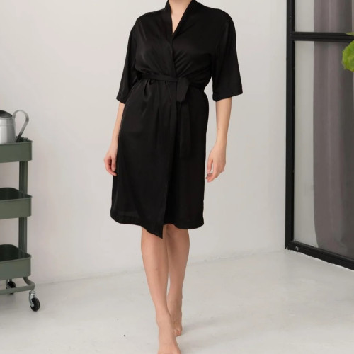 Халат "Silk Aura" black