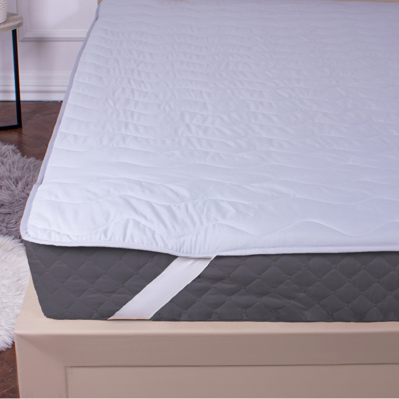 Наматрацник №9051 Eco Light Gray (Wool) (звичайний з гумкою по кутах) - 3