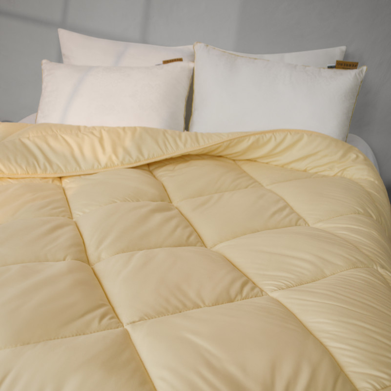 Одеяло шелковое Eco Light Creamy №1647 шелк Капок микросатин (супер теплое) - 5