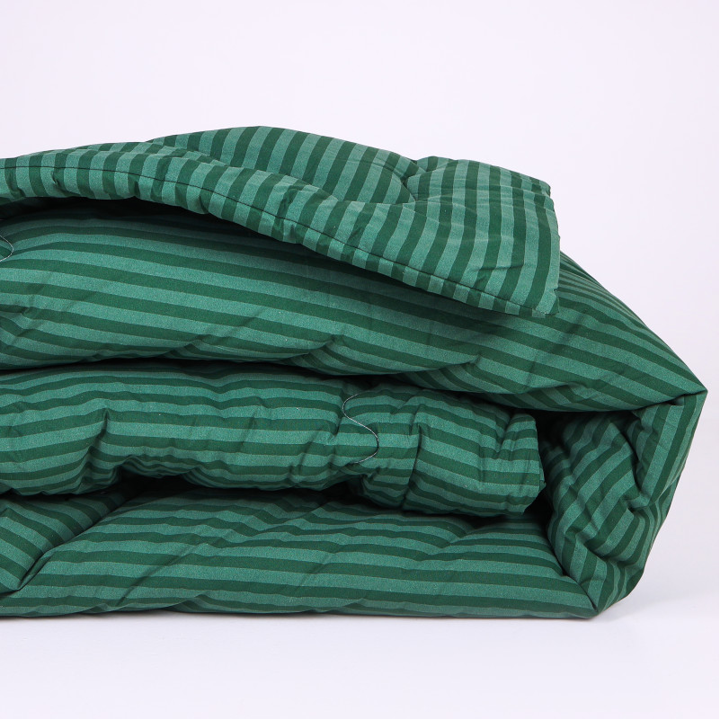 Ковдра антиалергенна №138-5 Сolor Fun Line 17-0612 Stripe Emerald зимова - 1