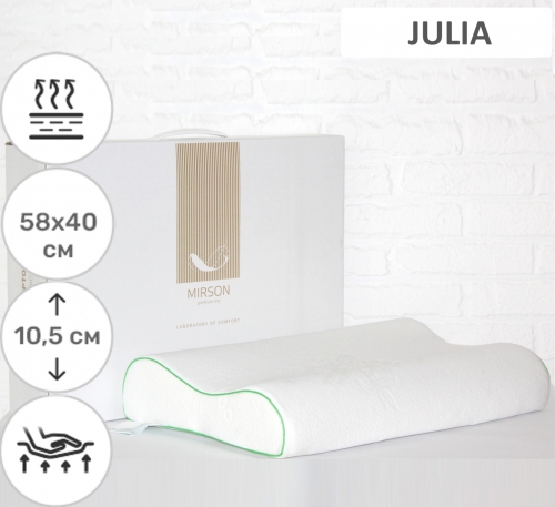 Подушка ортопедична №7119 Elite Green nature Julia AERO 58*40*10,5 см