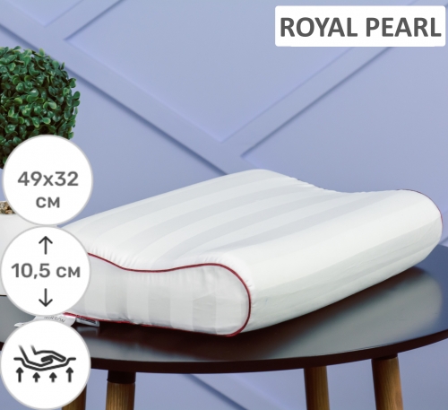 Подушка ортопедическая №6087 Noble stripe Royal Pearl 49*32*10,5 см