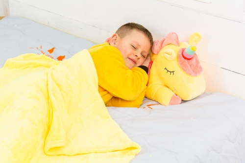 Плед+подушка детские №1067 Winged Unicorn Yellow