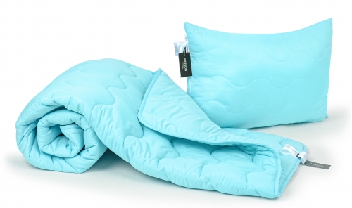 Набор антиаллергенный BamBoo Всесезонный №1682 Eco Light Blue (одеяло + подушка 50*70 средняя)