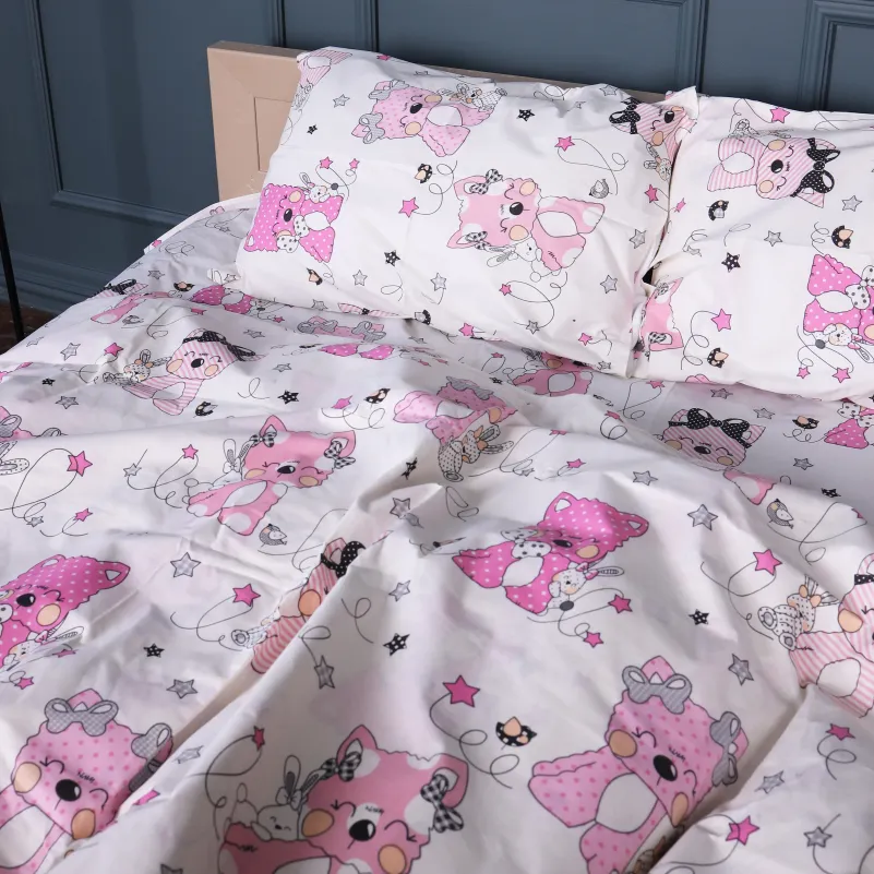 Комплект постельного белья Бязь TEENAGER 17-0776 Magic cats pink