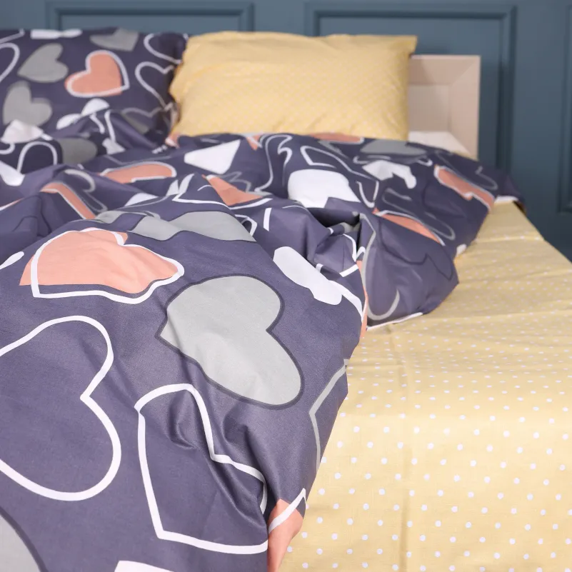 Комплект постельного белья Бязь JUNIOR 17-0720 Ashen Hearts - 2