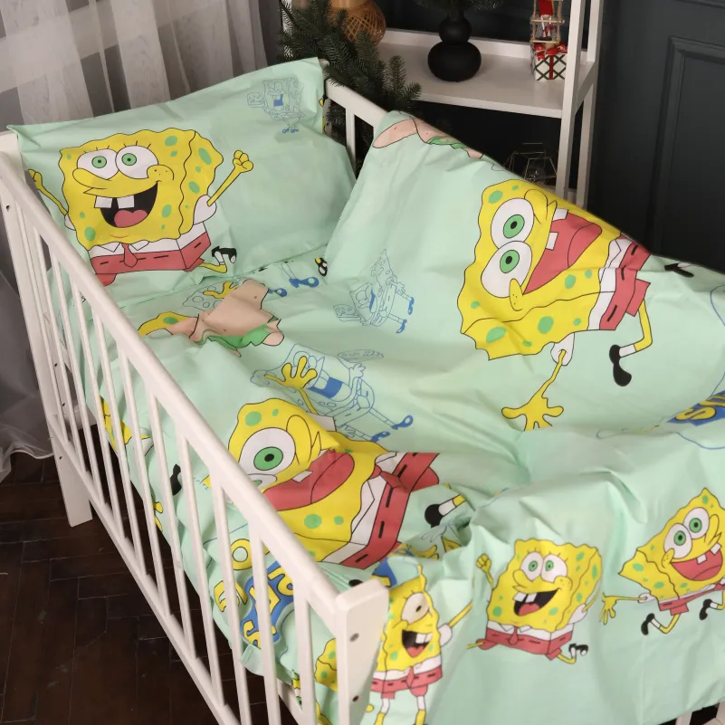 Комплект постільної білизни Бязь BABY 17-0688 Спанч Боб і Патрік