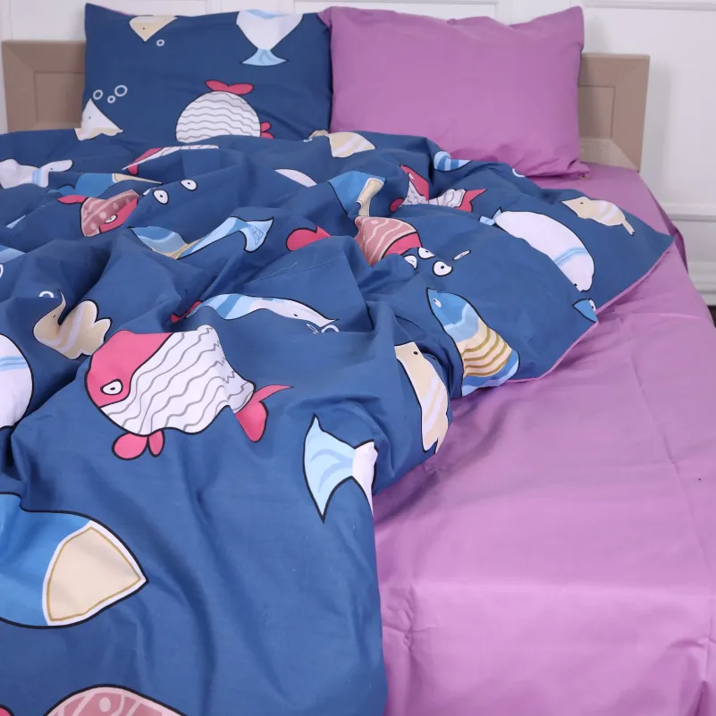 Комплект постельного белья  Бязь JUNIOR 17-0466 Fish are fabulous - 3
