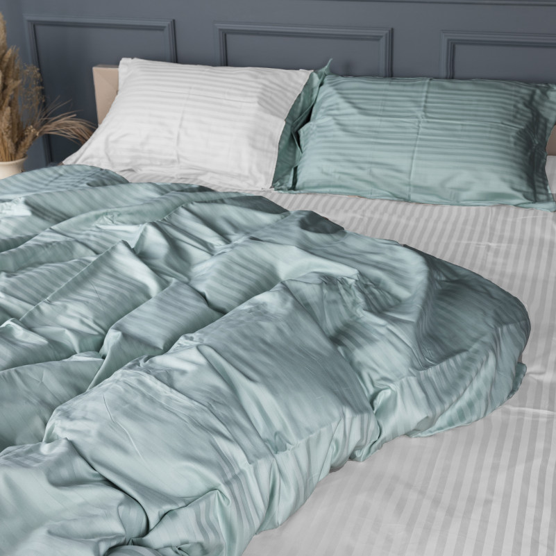 Комплект постельного белья Сатин JUNIOR Satin Stripe 30-0015 + 30-0001 Galiena