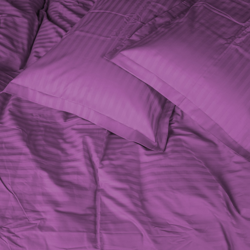 Комплект постельного белья Сатин JUNIOR Satin Stripe 30-0009 Purple - 2