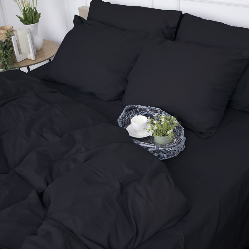 Комплект постельного белья Сатин JUNIOR 0848 Blue Black - 1