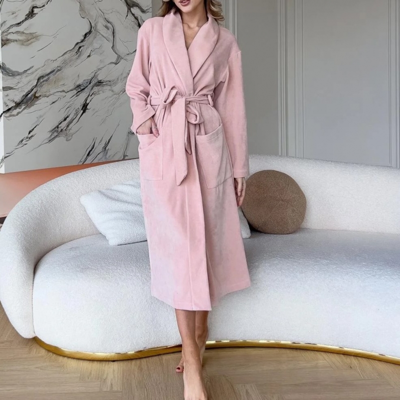 Халат "Velour Grace" peach