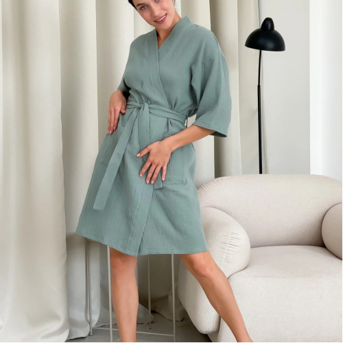 Халат "Luna Muslin " olive