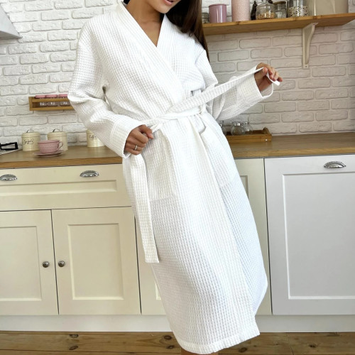 Халат "Soft Waffle long" white