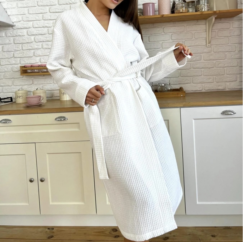 Халат "Soft Waffle long" white
