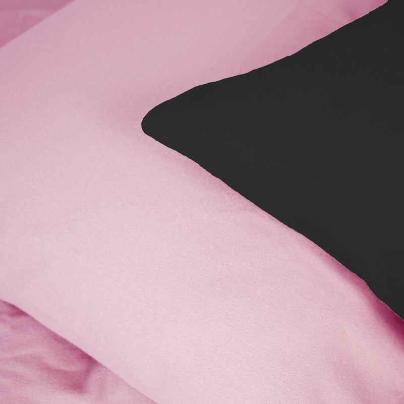 Комплект постельного белья TEENAGER Фланель 002-008 Black/Pink - 2