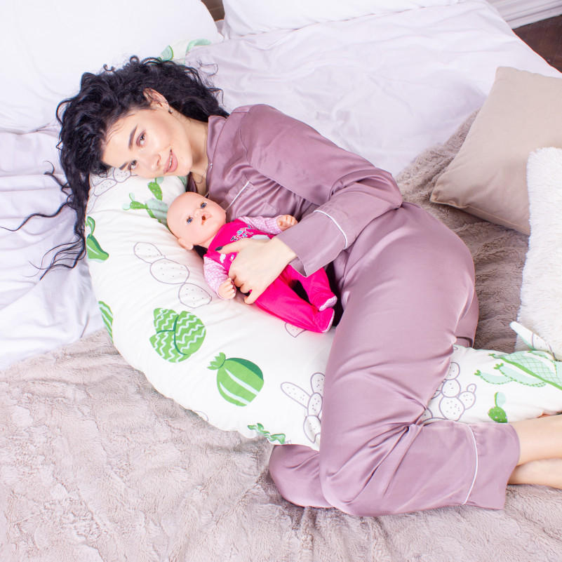 Подушка для вагітних та годування №8645 Print Line 19-2508 Sabbia 100% Memory - 3