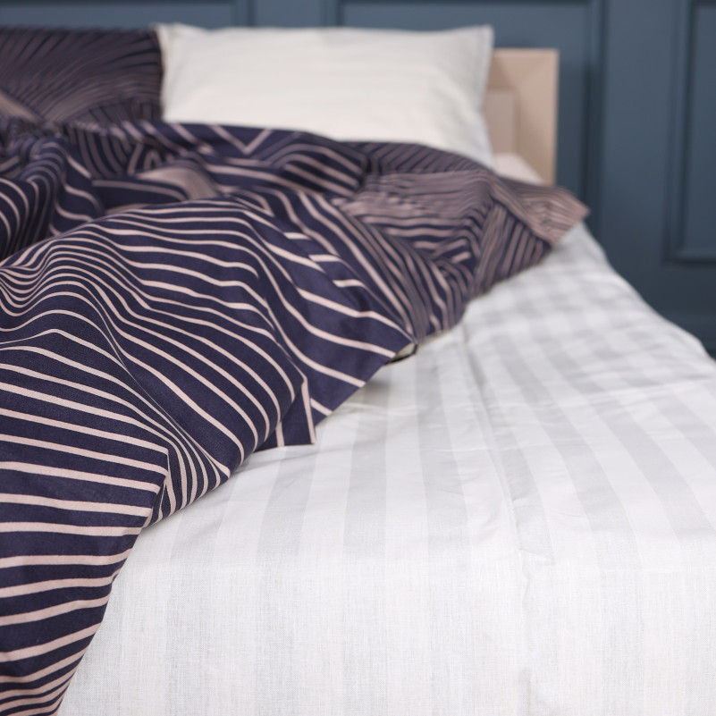 Комплект постельного белья Бязь TEENAGER 17-0721 Cream and Grey Stripes - 2