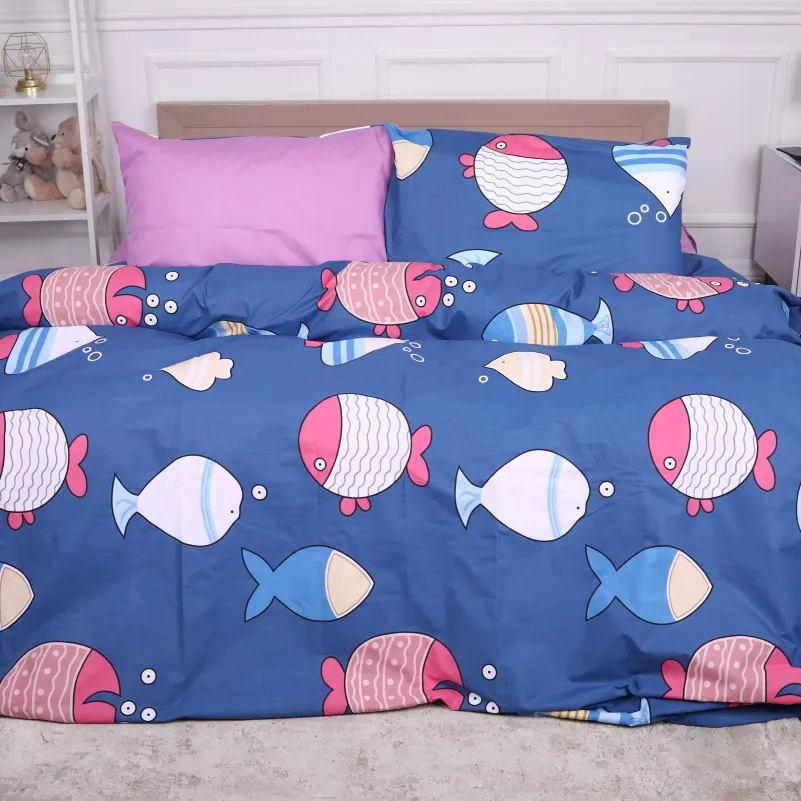 Комплект постельного белья Ranforce Elite TEENAGER 17-0466 Fish are fabulous