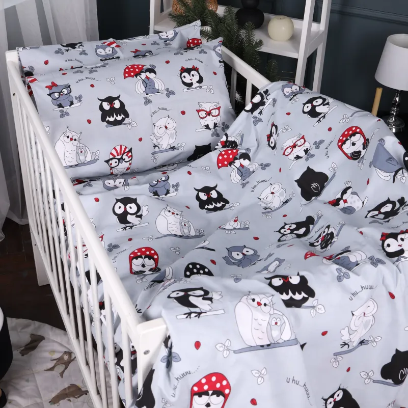 Комплект постельного белья Бязь LITTLE KIDS 17-0672 Silver Owlets