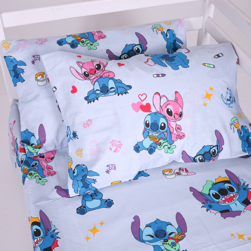 Наволочка Бязь 17-0908 Cute Stitch Blue