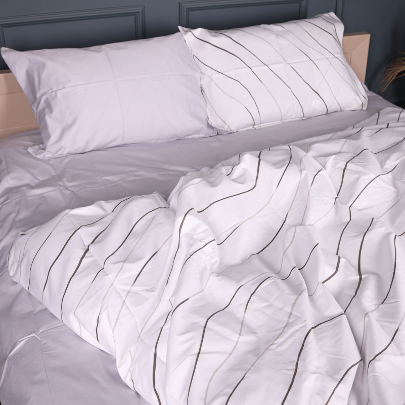 Комплект постельного белья Сатин JUNIOR 22-1436 Gray Line - 3